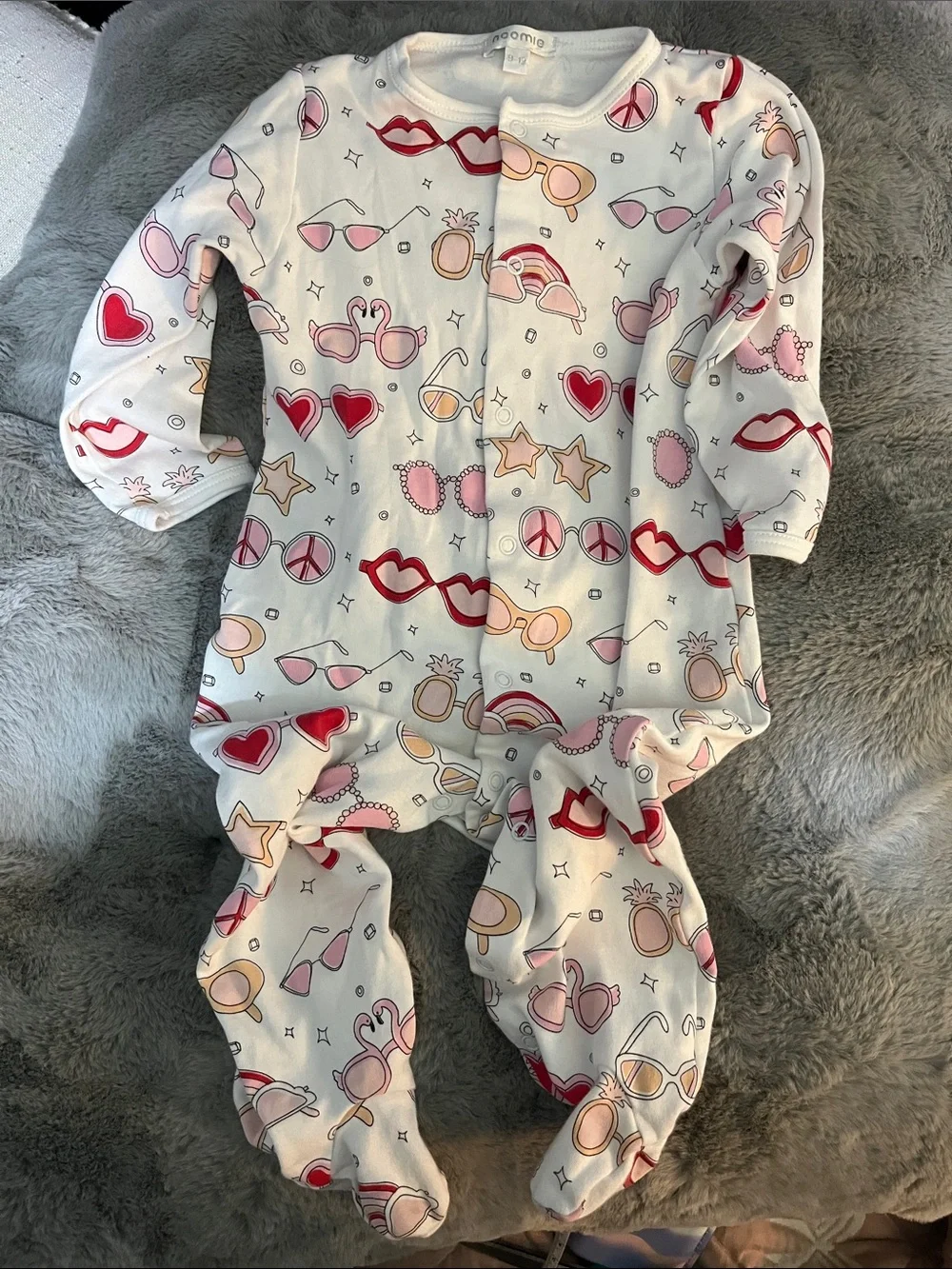 Baby Noomie Pink Shades Footie PJs